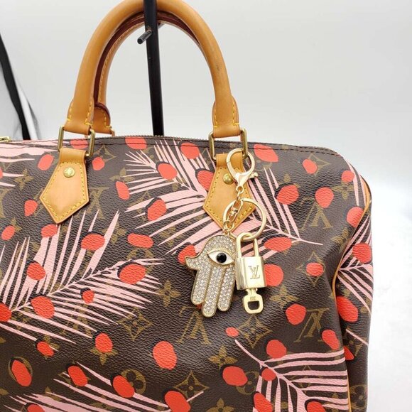 100% Auth Louis Vuitton Lock & Key with unbranded Bagcharm, Keycharm, Keychain - Picture 9 of 9